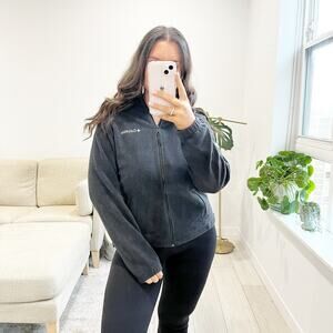 Columbia Black Fleece Zip Jacket Size Small